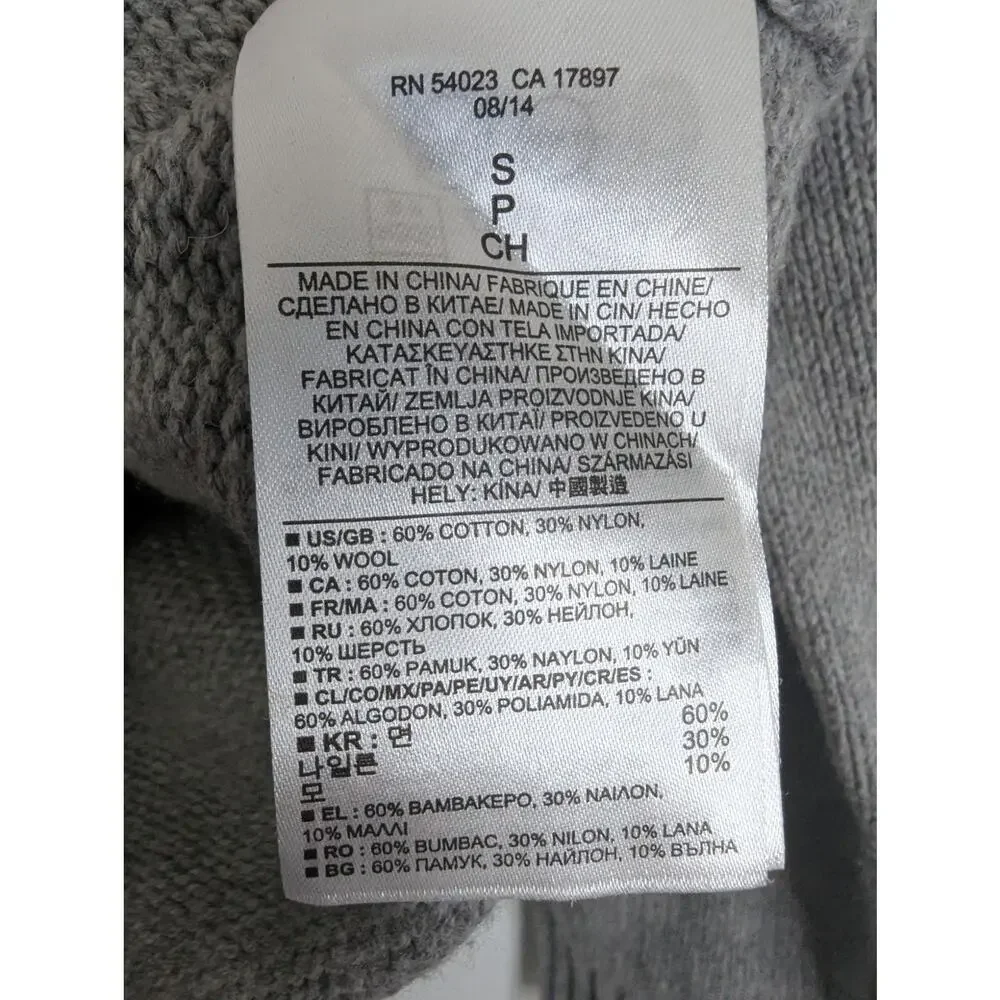 Banana Republic Men's Cotton Wool Blend Fair Isle Shawl Collar Sweater